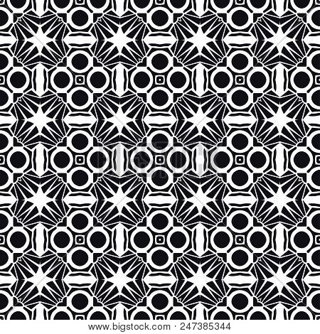 Art Deco Seamless Vintage Wallpaper Pattern. Geometric Decorative Background - Stock Vector