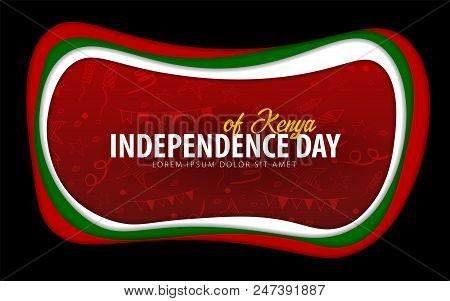 Kenya. Independence Day Greeting Card. Paper Cut Style