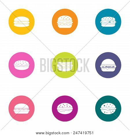 Fleshy Icons Set. Flat Set Of 9 Fleshy Vector Icons For Web Isolated On White Background