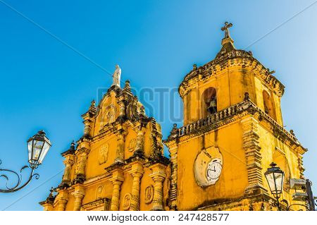 Leon, Nicaragua. February 2018. A View Of Cathedral Recoleccion In Leon Nicaragua