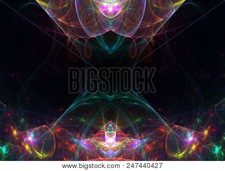Abstract Glowing    Background - Fractal Clear Art