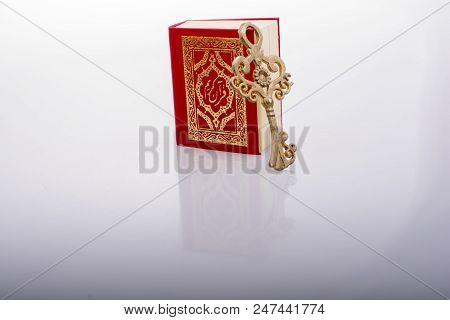 Retro Key And Islamic Holy Book Quran In Mini Size