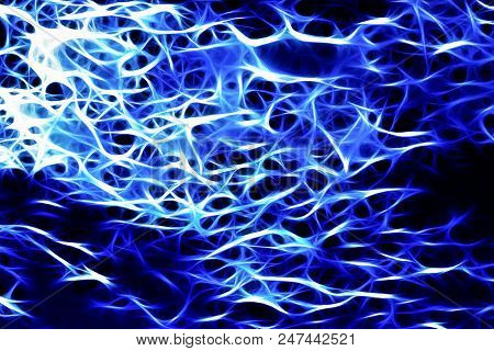 Abstract Deep Pattern Stripe Wave Color Level Blue White For Background.