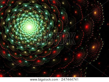 Abstract Fractal Laminate Concentric Background - Fractal Art
