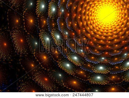 Abstract Fractal Laminate Concentric Background - Fractal Art