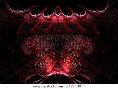 Abstract Fractal Needle Pattern Background - Fractal Art