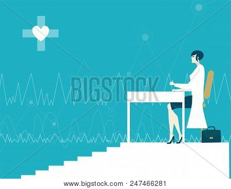 Doctor Waiting The Client For Appointment. Health Concept