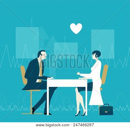Businessman And Doctor. Health And Medicine Concept Illustration
