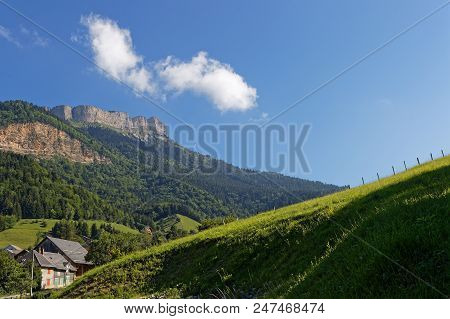 The Cliffs Of Chamechaude Summit In Chartreuse Mountain Range