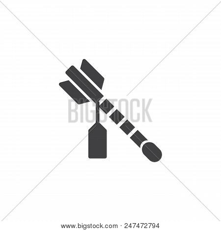 Hamaya Arrow Vector Icon. Filled Flat Sign For Mobile Concept And Web Design. Japanese Arrow Simple 