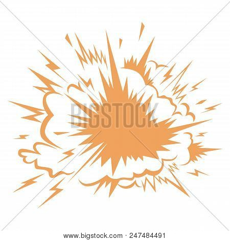 Explosion On A White Background Vector Art.