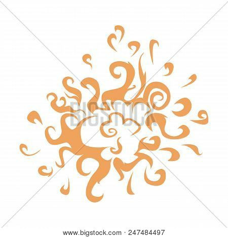 Explosion On A White Background Vector Art.