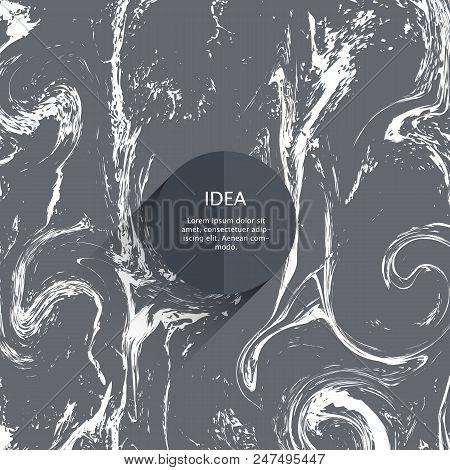 Vector Texture With A Marble Effect. Modern Stone Texture Design. Abstract Background With The Flowi