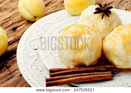 Dumplings With Apricot And Spicy Syrup