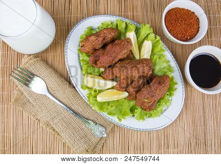 Traditional Delicious Turkish Foods; Bulgur Kofte, Cig Kofte.
