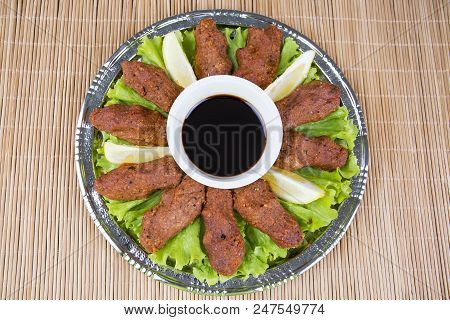 Traditional Delicious Turkish Foods; Bulgur Kofte, Cig Kofte.