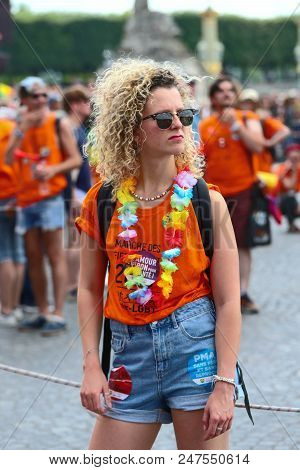 Paris, France-june 30, 2018 : The Participant Of Gay Pride Parade At Concorde Place In Paris, France