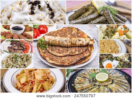 Traditional Delicious Turkish Desserts; Sambali Tatlisi. Turkish Cuisine.