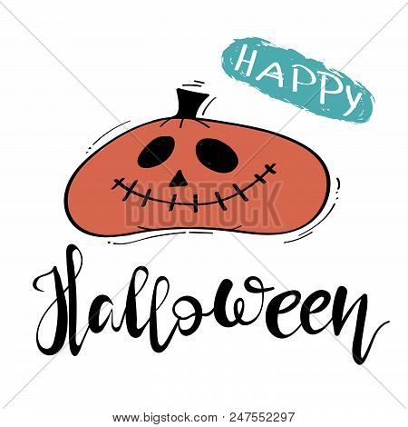 Pumpkins Halloween Holiday Season Logo, Line Art, Thin Line, Linear, Hand Drawn Sketch, Contour, Doo