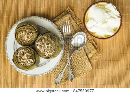 Traditional Delicious Turkish Foods; Stuffed Artichoke (enginar Dolma)