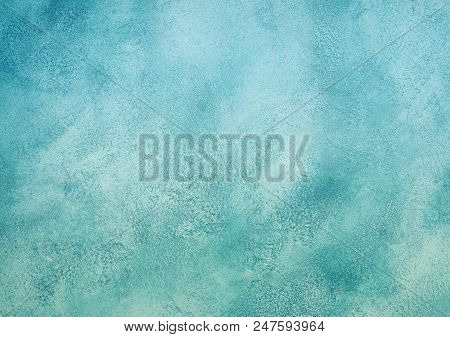 Vintage Blue And Green Marble Or Concrete Background (as An Abstract Fantastic Background Or Marble 
