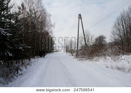 Winter Landscape In The Podlasie Region Of Poland