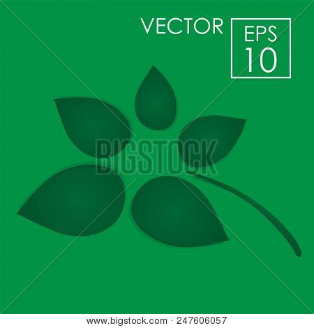Logo On The Theme Of Nature. Flower Petals In A Minimalist Style