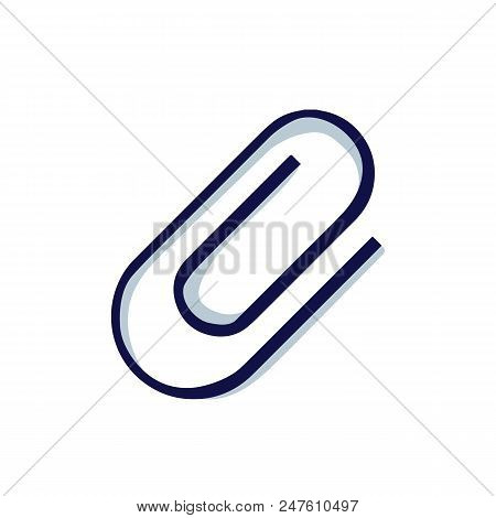 Paper Clip Sign, Attachment Icon - Email Attachment, Attached File. Hand Drawn Vector Illustration I
