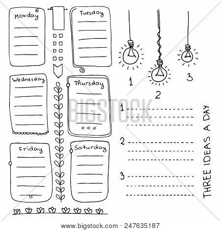 Bullet Journal Hand Vector Photo Free Trial Bigstock
