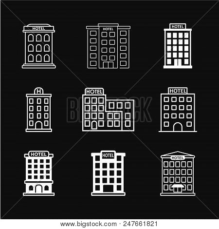 Hotel Icon Vector, Flat Pictogram For Business, Marketing, Internet