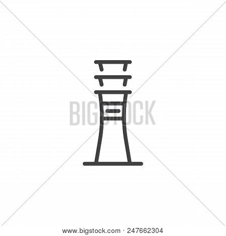 Egyptian Column Outline Icon. Linear Style Sign For Mobile Concept And Web Design. Egypt Column Simp