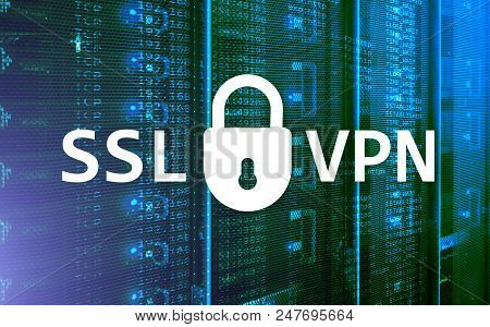 Big Data Analytics, Internet And Modern Technology Concept On Server Room Background.