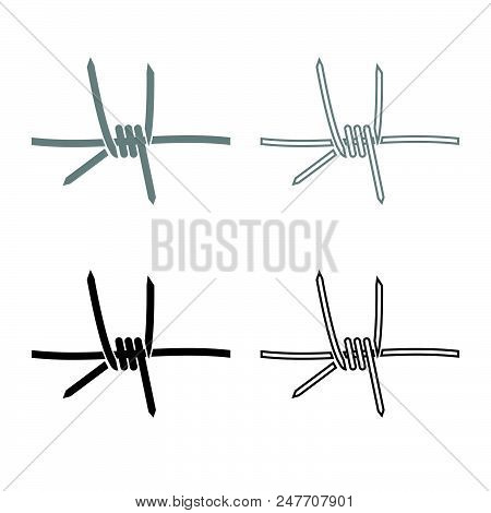 Barblock Element Icon Set Grey Black Color Illustration Flat Style Simple Image