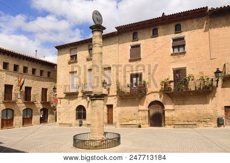 Square Of Cretas, Teruel Province, Aragon, Spain