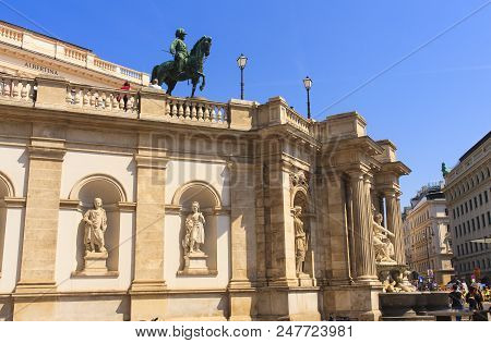 Vienna, Austria - May, 22: View Of The Albertina Museum In The Innere Stadt, The First District Of V