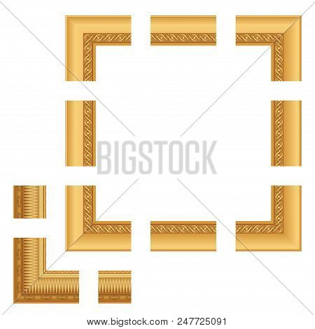 Gold Frame, Gold Classical Frame For A Picture