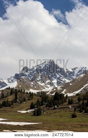 Mountains Of The Zailiysky Alatau In Summer Near Almaty, Kazakhstan