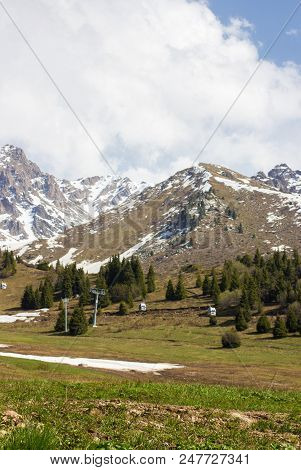 Mountains Of The Zailiysky Alatau In Summer Near Almaty, Kazakhstan