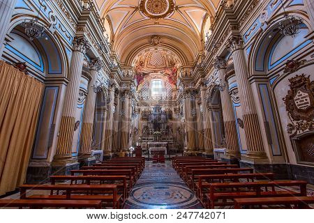 San Placido Church, Catania, Sicily, Italy