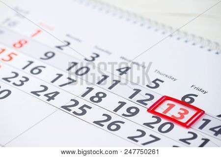13 April Mark On The Calendar, Close-up, Simvol
