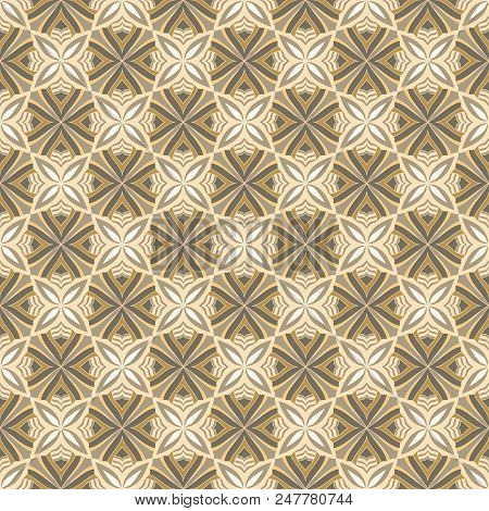 Abstract Flowers Seamless Pattern Colorful Tiles Vector Illuctration. Can Be Used For Wallpaper, Pat