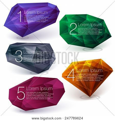 Crystal Ifographics Step By Step Vector Template