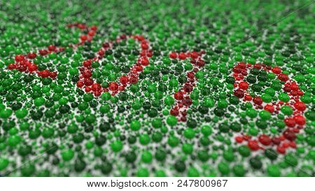 Color Blindness Test Concept With Spheres. 3d Illustration