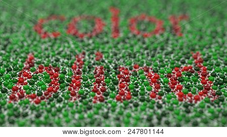 Color Blindness Test Concept With Spheres. 3d Illustration