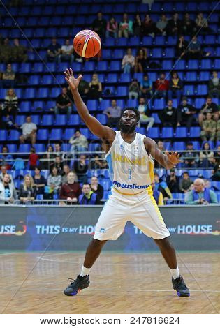 Kyiv, Ukraine - July 1, 2018: Eugene Jeter Of Ukraine In Action During The Fiba World Cup 2019 Europ