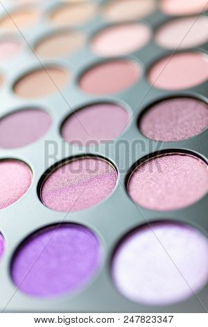 Macro close up photogaph of make up or makeup pallet 