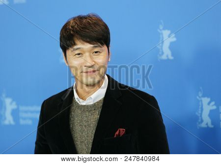 Lee Sung-jae poses at the 'Human, Space, Time and Human' photo call during the 68th Berlinale Film Festival Berlin at Grand Hyatt Hotel on February 17, 2018 in Berlin, Germany.