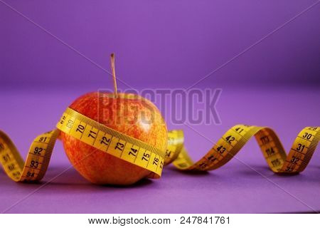 Healthy Concept: An Apple And The Meter