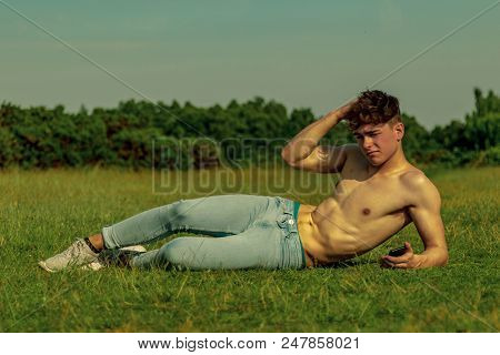 Sunbathing On A Warm Summer's Day