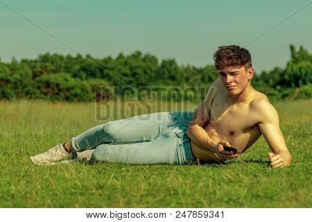 Sunbathing On A Warm Summer's Day